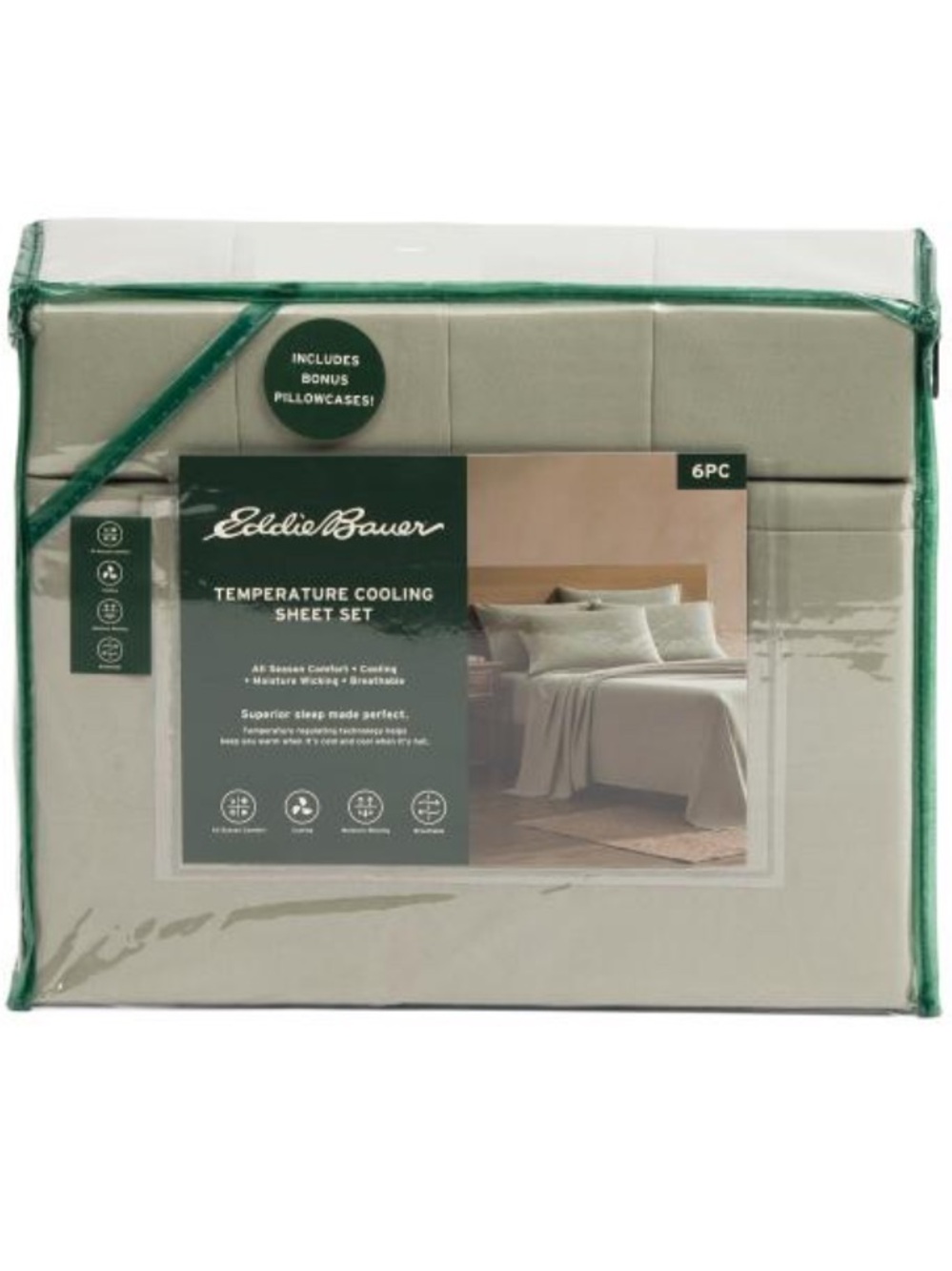 Eddie Bauer Cooling Sheet Set -Fern
